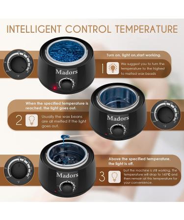 Madors Waxing Kit for Women - Intelligent Temperature Control Wax Warmer with Hard Wax Beads - Buy Online on SooperMarket.com