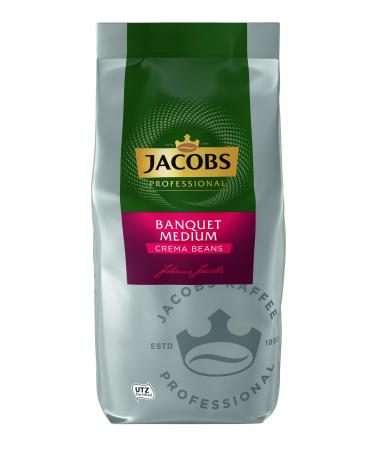 Jacobs Professional Banquet Medium Caf Crema whole coffee beans 1kg mild intensity 3/5 Crema beans 1 kg (1 pack)