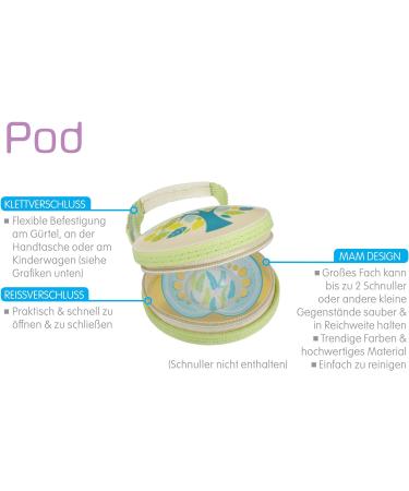 MAM Pod Dummy Bag - Turtle Yellow/Tortoise - Convenient Storage for 2 Dummies with Velcro Fastener - Buy Online on SooperMarket.com