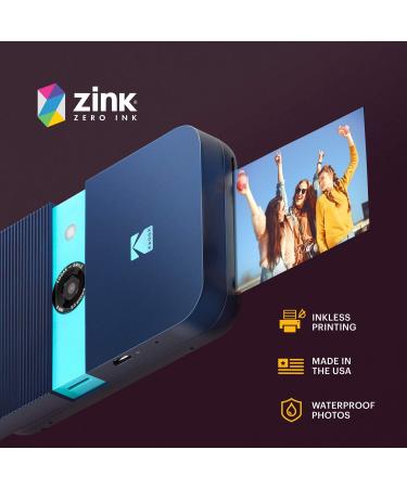 KODAK Smile Instant Print Digital Camera 10MP Slide-Open Camera with ZINK Printer (Blue) - Buy Now - Buy Online on SooperMarket.com