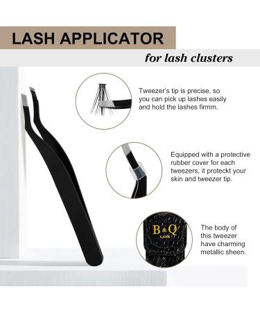 Eyelash Applicator - Rust-Free Eyelash Tweezers for Easy Application | Golden Eyelash Pliers with Brush - 1 PC for Artificial Eyelashes - Buy Online on SooperMarket.com