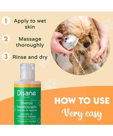DISANE Natural Dog Conditioner Shampoo for Curly-Haired Dogs with Avocado Oil 250ml | Nourishing & Repairing Coat, Prevents Frizz, Enhances Curls - Buy Online on SooperMarket.com