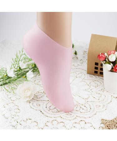 LNQ LUNIQI 1 Pair Silicone Socks Feet Moisturising Socks Callus Socks Anti Cracked Feet Gel Socks Moisturising for Callus Removal Spa Foot Care Foot Mask Pink - Buy Online on SooperMarket.com