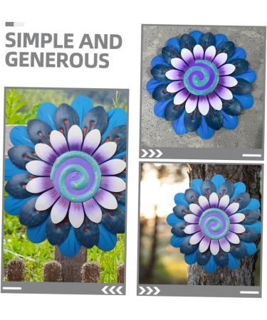 Kisangel Sunflower Decoration Floral Wall Decor Wall Decorations Flower Wall Art Decorative Flower Outdoor 3d Blue 29.50X29.50X3.00CM - Buy Online on SooperMarket.com