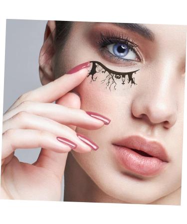WOONEKY 4 Pairs Halloween Eyeliner Stickers Day of The Dead Face Tattoos Cat Eye Makeup Sticker Pvc - Buy Online on SooperMarket.com