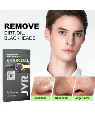 JVR Nose Strips for Blackhead Removal | Deep Cleansing Pore Strips with Charcoal & Witch Hazel | 10 Count for Oily Skin - Buy Online on SooperMarket.com