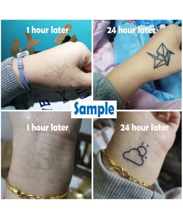 Oottati 6 Sheets Semi Permanent Tattoo Stickers - Chinese Character Sanskrit Zen Loyalty Design - Long Lasting 1-2 Weeks Temporary Tattoo with Realistic Appearance - Buy Online on SooperMarket.com