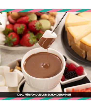 Buy 900g Belgian Chocolate for Fondue - Milk Bitter & White Mix - Perfect for Chocolate Fountains - 10 Individually Packaged Portion Bags - Buy Online on SooperMarket.com
