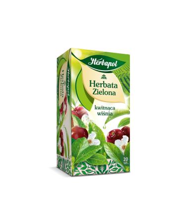 Green Tea With Cherry Natural Pure And Refreshing Herbal Fruit Infusion Herbapol