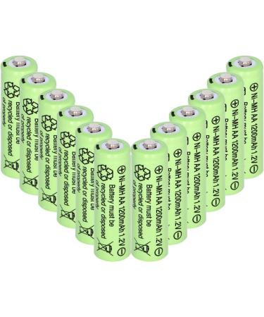 Ni-MH Rechargeable AA Batteries 1.2V 1200mAh - High Capacity for Solar Lights Mouse & Keyboard (Pack of 12 - Buy Online on SooperMarket.com