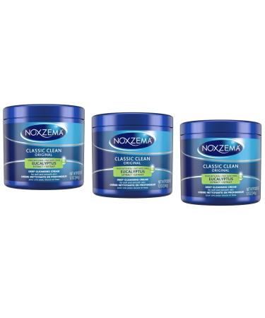 Noxzema Classic Clean Original Deep Cleansing Cream 12oz Jar (3 Pack) by Noxzema