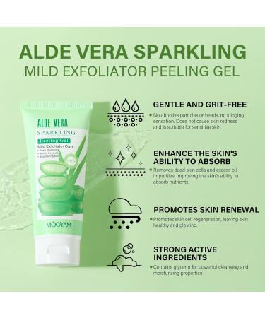 Deep Cleansing Aloe Vera Peeling Gel | Brightening Exfoliating Face Scrub for Acne & Dark Spots - International Shipping - Buy Online on SooperMarket.com