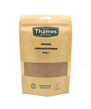 Organic Ceylon Cinnamon Powder 100% Pure No Additives No Preservatives Non-GMO Vegan Raw and Unfiltered - Perfect for Baking Cooking and Beverages - Thames Organi 100g