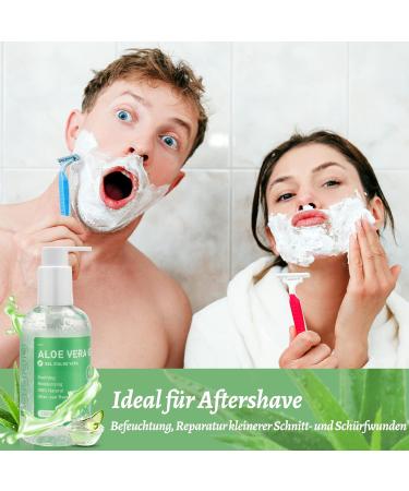 100% Pure Aloe Vera Gel - 280ml Natural Moisturizer for Face Body & Hair | Soothing After Sun Lotion for Dry Skin & Sunburn - Buy Online on SooperMarket.com
