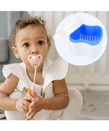 Denture Box Retainer Case Denture Storage Bath Box Denture Holder Box Cleaning Box Lightweight and Portable Cleaning Box with Filter (L Blue) L Blue - Buy Online on SooperMarket.com