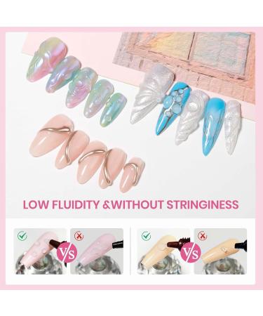 MIZHSE 5D Sculpture Gel for Nails - Clear Molding & Carving Gel | 15ml Gel for Nail Art & DIY Manicure Decorations - Buy Online on SooperMarket.com