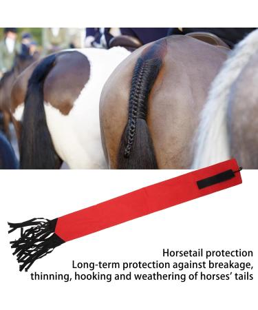 Tail Bag with Fringe Horse Tail Protector Guard Nonwoven Fabric Waterproof Breathable Horse Tail Bag (Red) - Buy Online on SooperMarket.com
