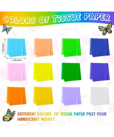 9-Piece Butterfly Suncatcher Craft Kit with 12 Colors Tissue Paper - Kid-Friendly DIY Window Art & Party Favors - Buy Online on SooperMarket.com