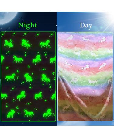 MOYORA Glow In The Dark Dinosaur Throw Blanket - Soft Toy Cozy Flannel Plush - Perfect Birthday Gift for Kids - 50x60 Unicorn - Buy Online on SooperMarket.com