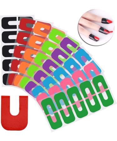 80pcs Nail Peel Off Tapes - Disposable Nail Polish Protector for Mess-Free Nail Art Painting - Buy Online on SooperMarket.com