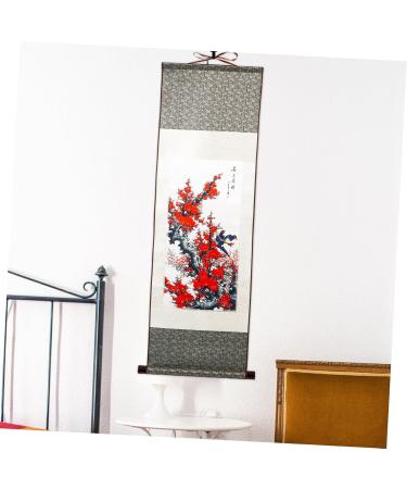 Cabilock Silk Chinese Painting Home Decor Chinese Wall Hanging Scroll Wall Art Wooden Office Household China - Buy Online on SooperMarket.com