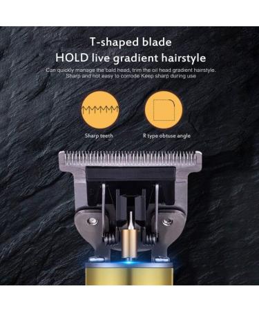 Electric Pro for T- Cordless Trimmer Wireless Portable Hair Clipper Oil Clipper-Gold - Buy Online on SooperMarket.com