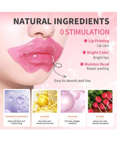 20 Pcs Lip & Eye Masks Set - 24K Gold Gel Under Eye Patches & Cherry Blossom Lip Masks for Fine Lines & Dark Circles - Perfect Birthday Gift for Women - Buy Online on SooperMarket.com