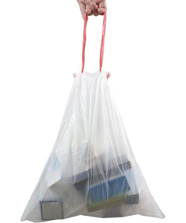 Doryh 2.5 Gallon White Drawstring Trash Bags - Pack of 2 (240 Bags Total) - Buy Online on SooperMarket.com