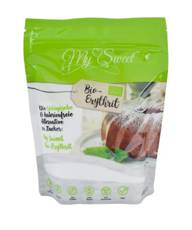 MySweet Bio-Erythrite calorie-free sugar alternative in certified organic quality from sustainable production without additives in recoverable fresh bag 440g 440 g (1 Pack)