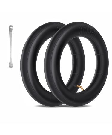 Yunglen 2 pieces 12 inches double starch stroller hose 12 1/2 x 2 1/4 hose with angle valve 45 incl.Assembly levers compatible for strollers tricycle bike bike children's wheel 12 inches (45 )