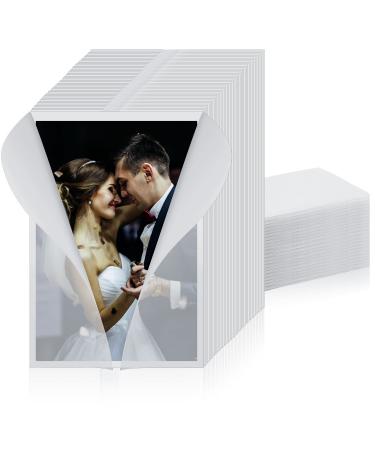 200 Pcs Translucent Vellum Jacket Wedding Invitation 10.63 x 7.09 Inch Invitation Cover Wraps for 5 x 7 Inch Invitations Cards Wedding Party
