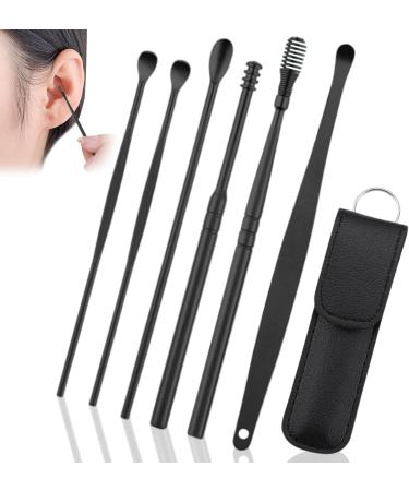 Ear Cleaning Kit Ear Wax Cleaner 6PCS Earwax Removal Kit with Storage Sleeve Painless Ear Picks Easy to Use Stainless Steel Ear Cleansing Tool Set for Relaxing Massaging Ears - Buy Online on SooperMarket.com