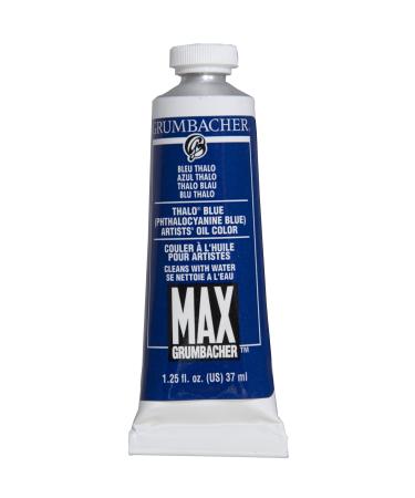 Grumbacher Max Water Miscible Oil Paint  37ml/1.25 oz  Thalo Blue