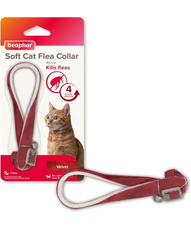 Beaphar Soft Flea Collar for Cats Kills Fleas For up to 4 Months Veterinary Medicine Adjustable With Safety Mechanism For Cats From 12 Weeks of Age 1 x Velvet Collar Colours May Vary - Buy Online on SooperMarket.com