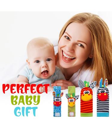 Yorgewd 4 Pack Baby Rattling Toys Soft Plush Development Gifts for Newborn Girls & Boys | International Shipping - Buy Online on SooperMarket.com