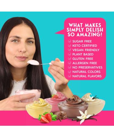 Simply Delish Instant Pudding Mix Variety Pack - Plant Based Sugar Free Desserts - Non GMO, Gluten Free, Vegan, Keto Friendly - 0.7 oz (Pack of 12) - Buy Online on SooperMarket.com