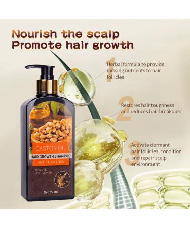 Hair Growth Shampoo with Biotin & Castor Oil | Anti Hair Loss & Hair Thickening | Strengthen & Restore Damaged Hair - 11.8 oz - Buy Online on SooperMarket.com