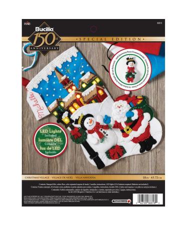 Bucilla 18-Inch Christmas Stocking Felt Appliqu  Kit  86818 Christmas Village