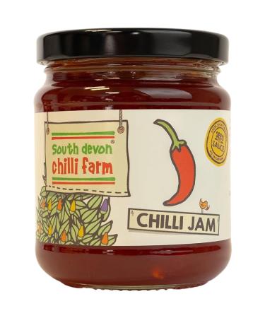 South Devon Chilli Farm | Fresh Chilli Jam Ideal Condiment for Cheese Meats Eggs & Seafood Gluten Free Vegan Friendly (Single)