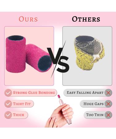 100pcs Pink 180 Grit Nail Sanding Bands Set for Nail Drill - Fine Sanding Bands with 3/32 Nail Bit - Manicure & Pedicure Tool - Buy Online on SooperMarket.com