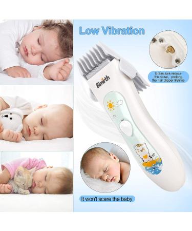 Bimirth Baby Children Hair Clippers | Cordless & Quiet with Safe Ceramic Blade | USB Rechargeable & Waterproof | 3 Guide Combs | White - S12 - Buy Online on SooperMarket.com