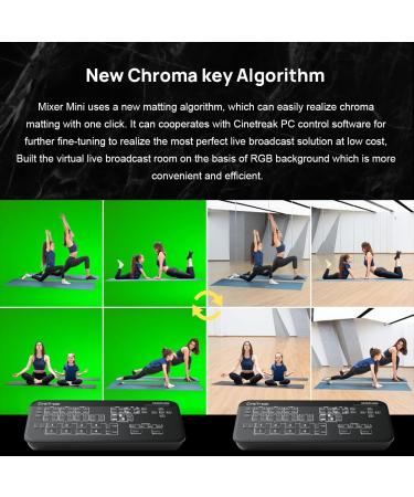 Cinetreak Mixer Mini: Multi-Format 4 HDMI Inputs, USB 3.0 Capture, PIP, Chroma Key, Live Streaming Switcher - Buy Online on SooperMarket.com