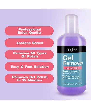 MyGel Nail Gel Polish Kit with UV Lamp - 4 Colours, Top & Base Coat, Mylee Prep + Wipe Remover - White Lamp Included - Buy Online on SooperMarket.com