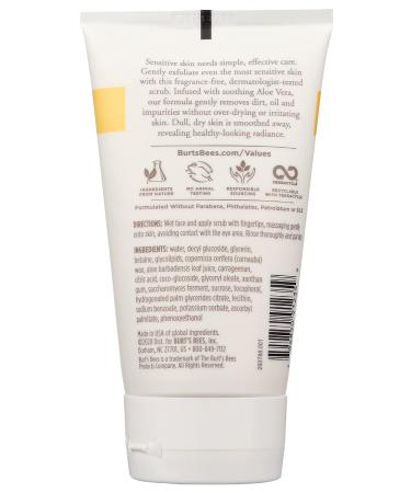 Burt's Bees Sensitive Gentle Facial Scrub 4 oz - Natural Skincare for Sensitive Skin - Buy Online on SooperMarket.com
