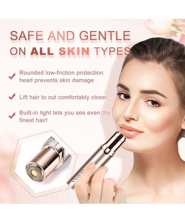 Women's Facial Hair Remover - Painless Portable Shaver for Lip & Chin | USB Rechargeable - Buy Online on SooperMarket.com