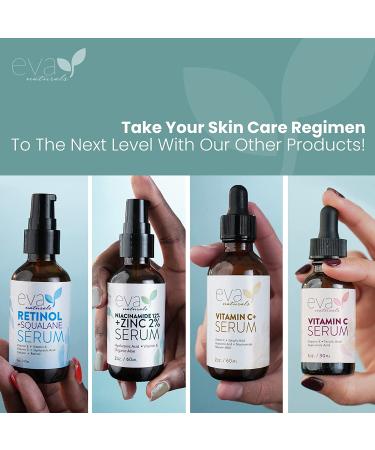 Eva Naturals Organic Castor Oil (60ml) - Promotes Hair, Eyebrow, and Eyelash Growth | Diminishes Wrinkles | Hydrates Skin | 100% Pure Cold Pressed - 2 Fl Oz - Buy Online on SooperMarket.com
