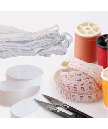 White 1 Inch Elastic Spool - 11 Yards | High Elasticity for Sewing Waistband, Pants, Dress, Swimwear, Crafts DIY - Buy Online on SooperMarket.com