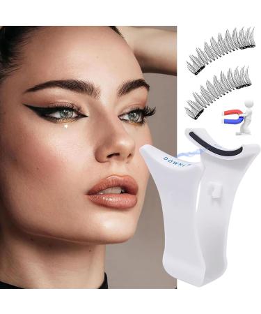 Generic Magnetic False Eyelashes - 2 Pair 3D Eyelashes with Applicator False Lashes Kit Natural Look Reusable Lashes with Applicator 3D Artificial Eyelashes for Women - Buy Online on SooperMarket.com