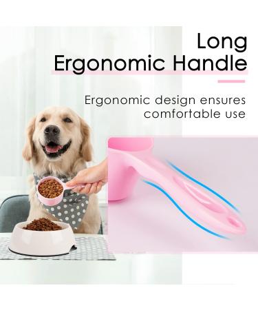 Food Grade Melamine Scoop Set - 1 Cup and 1/2 Cup Pink Scoops for Pet Food, Flour, Candy - Plastic Dry Measuring Cup for Canisters and Freezer - Buy Online on SooperMarket.com