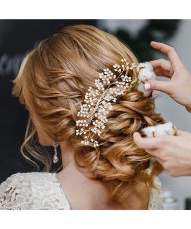 Frcolor Bridal Hair Comb Elegant Pearls Wedding Hair Comb Handmade Wedding Hair Accessories - Buy Online on SooperMarket.com